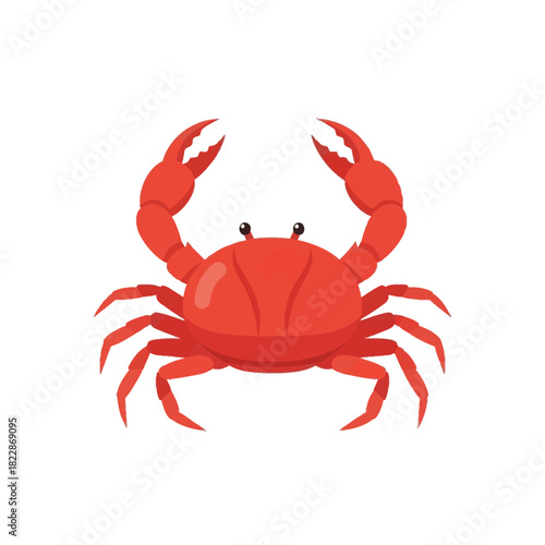 Red Crab Cartoon Character Illustration