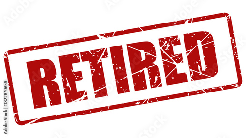 Retired stamp with grunge texture