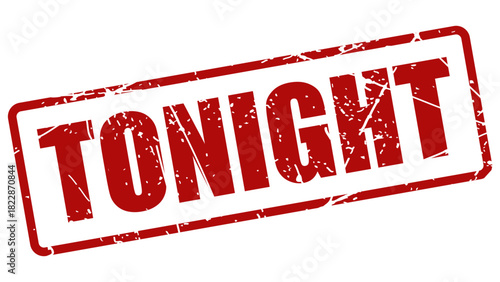 Tonight stamp with grunge texture