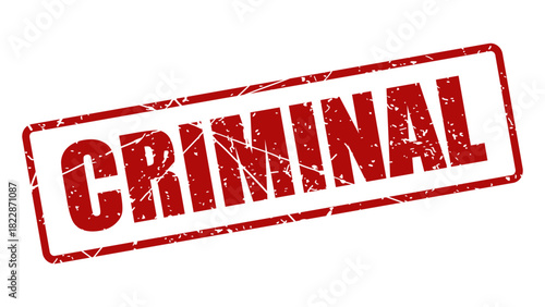 Criminal stamp with grunge texture