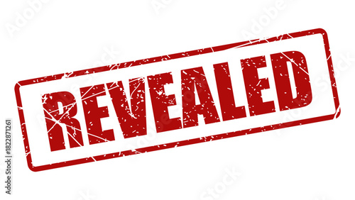 Revealed stamp with grunge texture