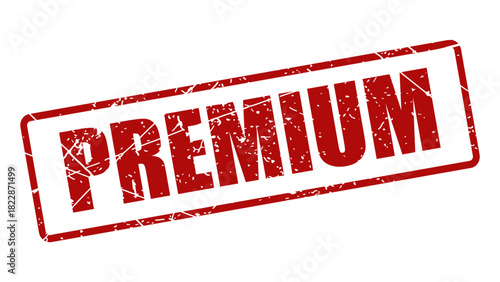 Premium stamp with grunge texture