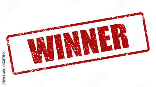 Winner stamp with grunge texture