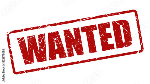 Wanted stamp with grunge texture