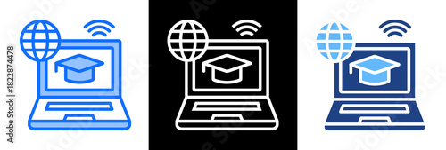 Distance Education triplestyle icon