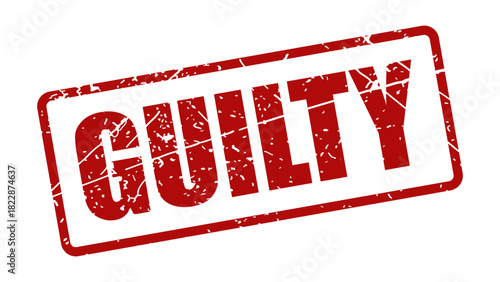 Guilty stamp with grunge texture