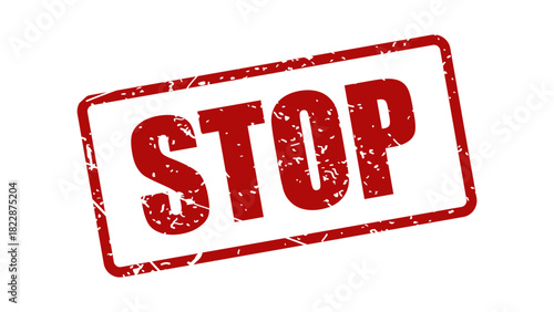 Stop stamp with grunge texture