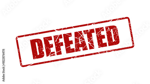 Defeated  stamp with grunge texture