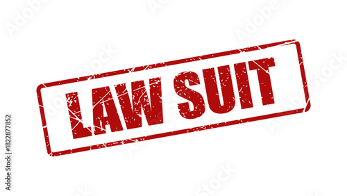 Law suit stamp with grunge texture