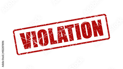 Violation stamp with grunge texture