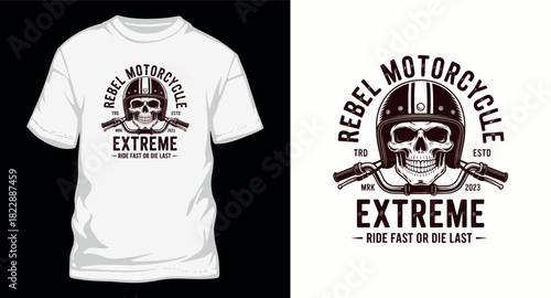 Rebel motorcycle extreme vector t shirt design