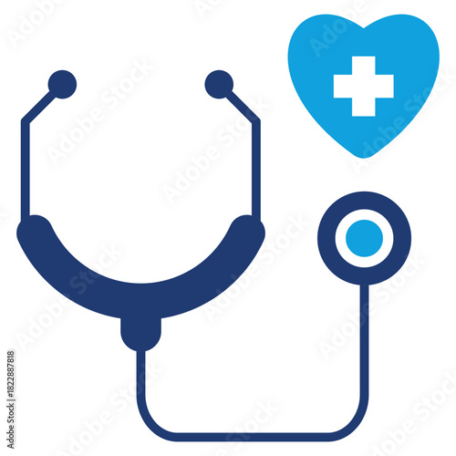 Health Saving Account Flat Blue Icon