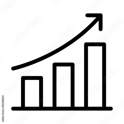 IPO Chart Line Icon of Initial Public Offering (IPO) Icon Set