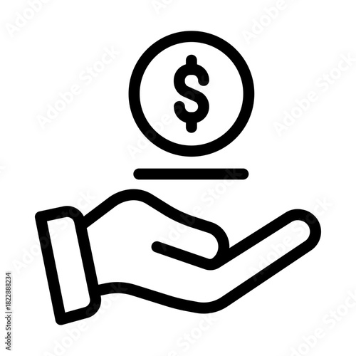 IPO Investment Line Icon of Initial Public Offering (IPO) Icon Set