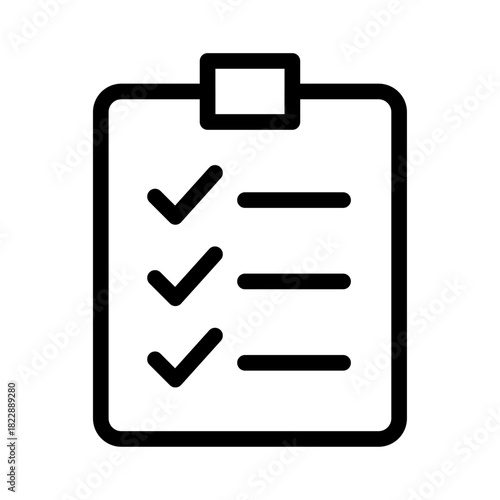 Test Checklist Line Icon of Behavior-Driven Development (BDD) Icon Set