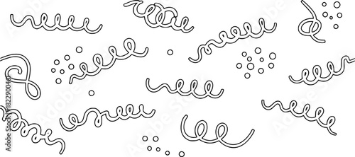 Border frame repeat pattern. Great for a birthday party or an event celebration invitation or decor. Surface pattern design.