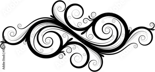 Filigree Heraldic Heraldry Pattern Band Vine. vector	