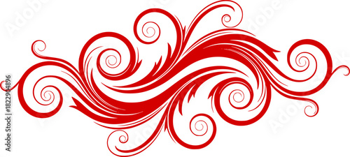 Filigree Heraldic Heraldry Pattern Band Vine. vector	