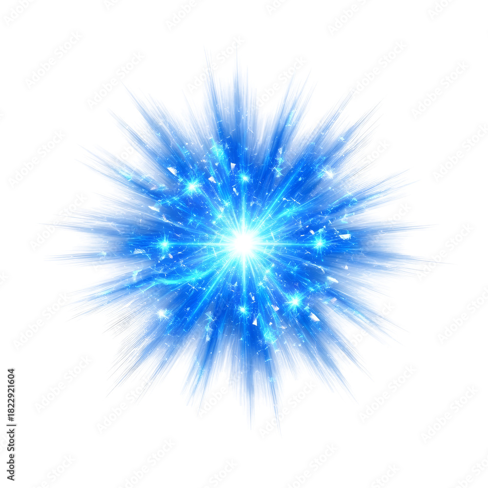 Obraz premium Blue light burst with glowing particles a dynamic vector illustration ideal for backgrounds and special effects