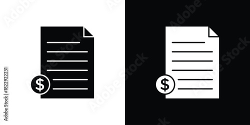 Invoice icon Isolated. icon for logo, graphic design and more.