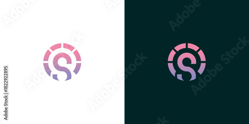 Elegant Letter S Logo with Circular Gradient Accents for Modern Branding