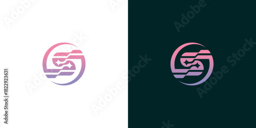Vibrant abstract S letter logo in a modern gradient design. This graphic symbolizes digital flow, innovation, and interconnectedness, ideal for a contemporary brand identity