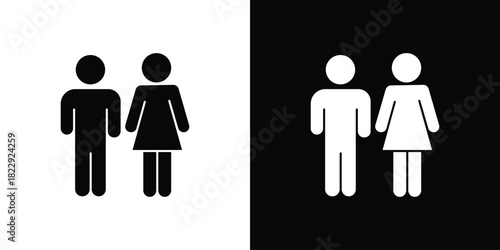 Man and woman icon Isolated. icon for logo, graphic design and more.