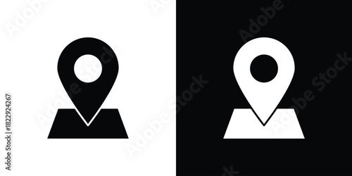 Map marker icon Isolated. icon for logo, graphic design and more.
