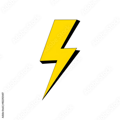 Free Download Bright yellow lightning bolt graphic design element isolated on transparent background - GFXLoad