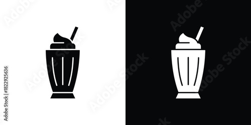 Milkshake icon Isolated. icon for logo, graphic design and more.