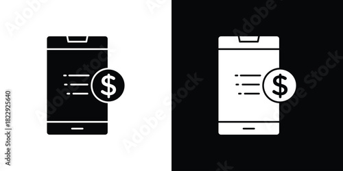 Mobile banking icon Isolated. icon for logo, graphic design and more.