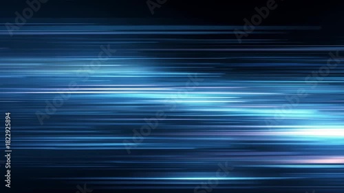 Dynamic Blue Stream: A vibrant stream of luminous blue light streaks across a dark canvas, capturing the essence of movement, technology, and futuristic concepts.