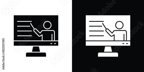 Online course icon Isolated. icon for logo, graphic design and more.
