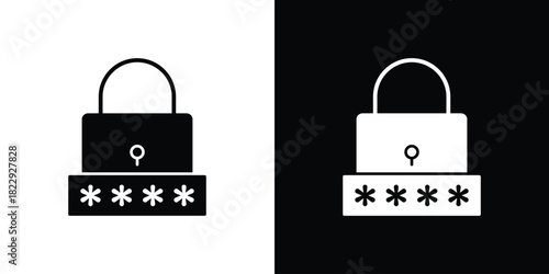 Password icon Isolated. icon for logo, graphic design and more.