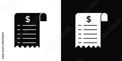 Payment receipt icon Isolated. icon for logo, graphic design and more.