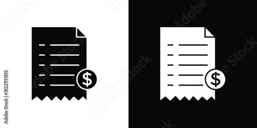 Receipt icon Isolated. icon for logo, graphic design and more.