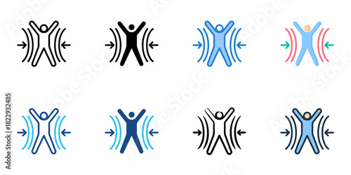 Resilience icon set multiple style collection vector illustration 
