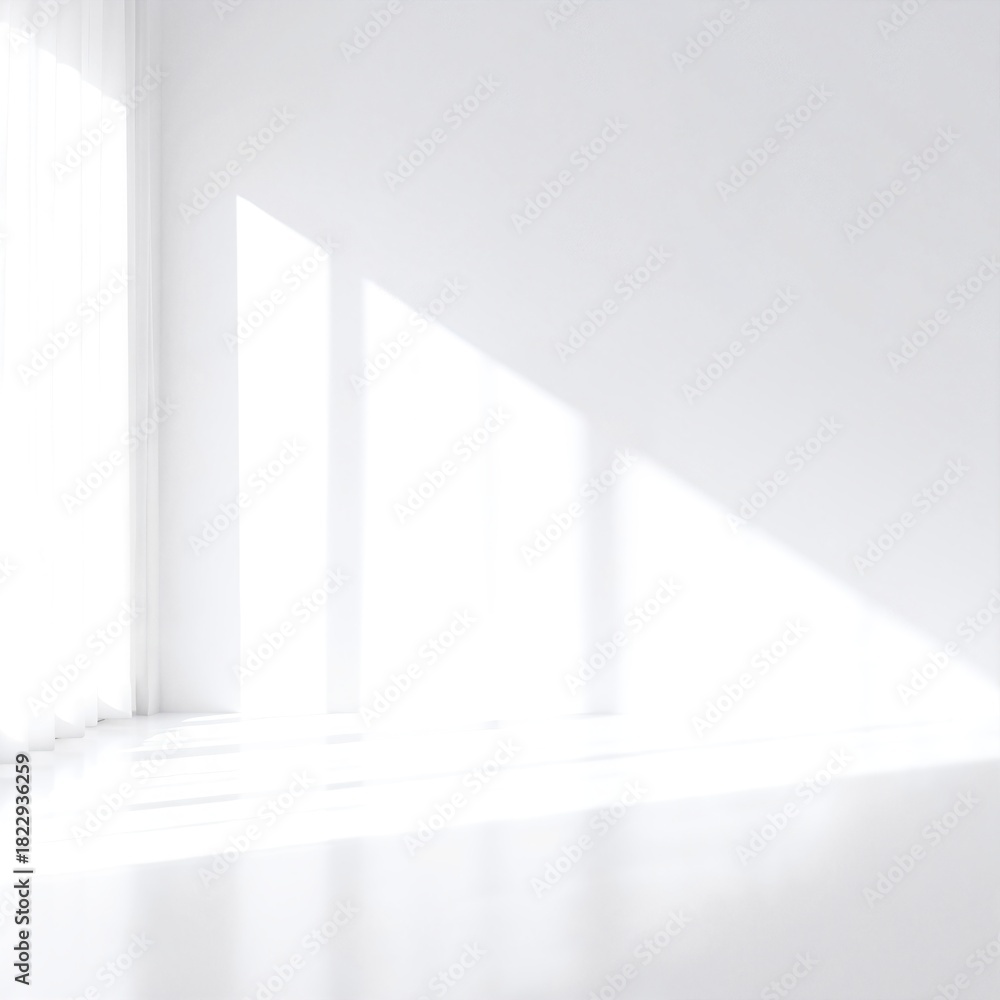 custom made wallpaper toronto digitalA bright, airy white room featuring multiple large windows, allowing soft natural light to flood in, creating a warm and inviting atmosphere.