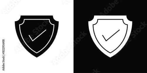 Shield check mark icon Isolated. icon for logo, graphic design and more.