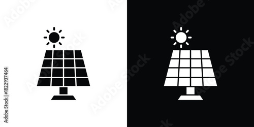 Solar panel icon Isolated. icon for logo, graphic design and more.