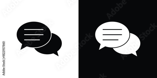 Speech bubble icon Isolated. icon for logo, graphic design and more.