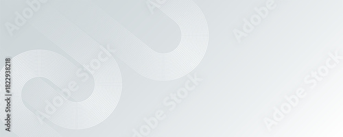 Abstact white and gray gradient abstract circle shape background vector design, eps10