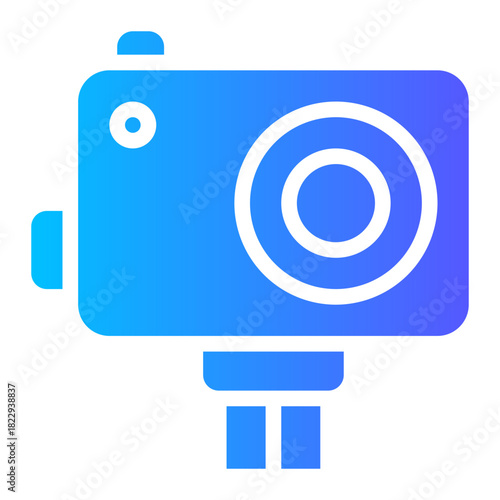 action camera gradient icon