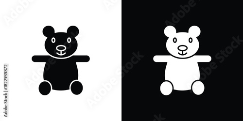 Teddy bear icon Isolated. icon for logo, graphic design and more.