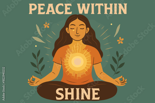 Inner Peace Glow. Peace Within Shine