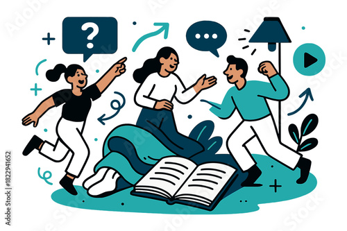 Cozy Winter Retreat. Relaxing moment. Cozy blanket wrapped around legs with socks, nearby book open, warm