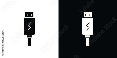 USB icon Isolated. icon for logo, graphic design and more.