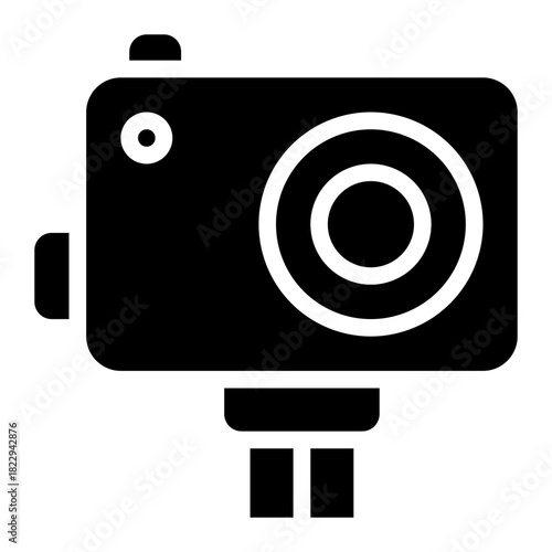 action camera glyph icon