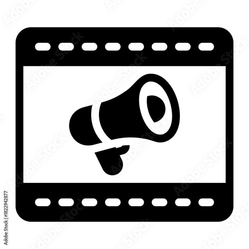 Advertisement glyph icon