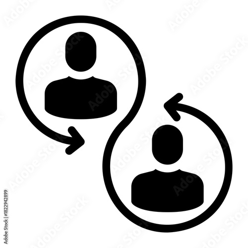 collaboration glyph icon